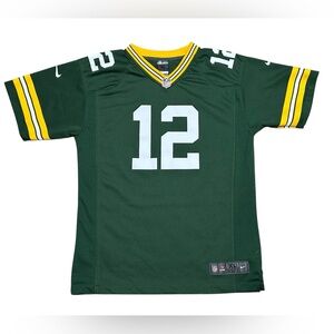Nike GREEN BAY PACKERS Aaron Rodgers #12 on field Jersey size XL youth 18/20